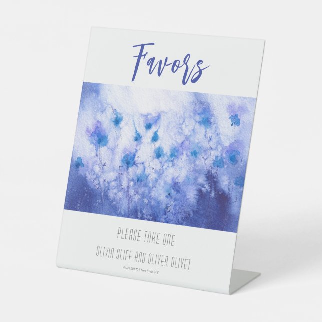 Expositor En L Winter Blue Garden Favors (Anverso)