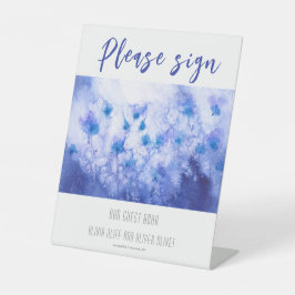 Expositor En L Winter Blue Garden Guest Book