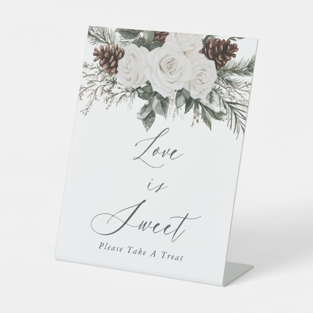 Expositor En L Winter Bridal Shower Love Is Sweet (Anverso)