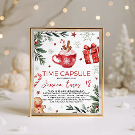 Expositor En L Winter Cocoa Birthday Time Capsule Sign