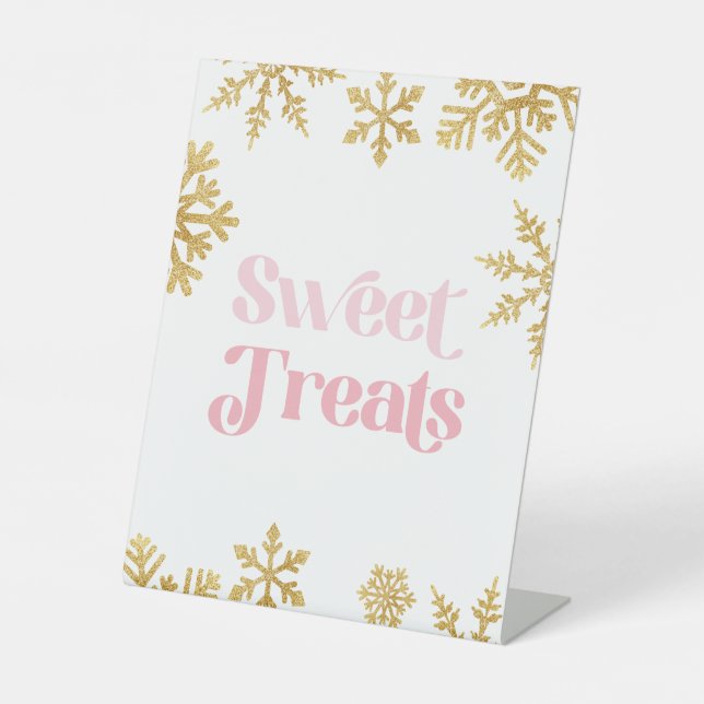 Expositor En L Winter Onederland Sweet Tratos De Oro Rosa (Anverso)