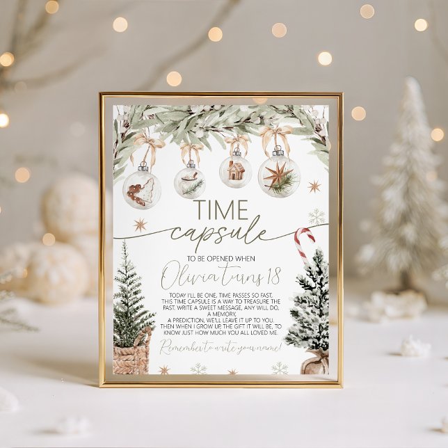 Expositor En L Winter Onederland Time Capsule Sign (Subido por el creador)