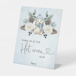 Expositor En L Winter Polar Bear Boy Baby Shower Hot Cocoa