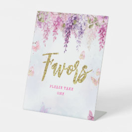 Expositor En L Wisteria Purpurina Mariposa Favor del Cumpleaños