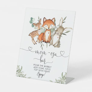 Expositor En L Woodland Animals Forest Baby Shower Mom-osa Bar