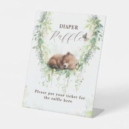 Expositor En L Woodland Animals Greenery Baby Boy Shower Diaper
