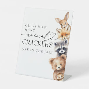 Expositor En L Woodland Animals Juego de Baby Shower moderno