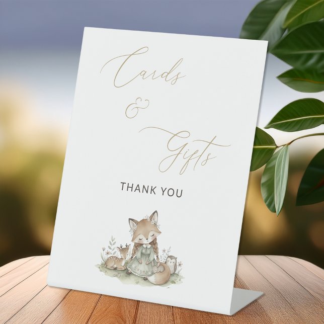 Expositor En L Woodland Fox Girl Cards & Gifts Party (Subido por el creador)