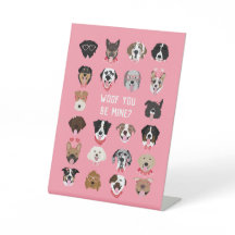 Woof You Be Mine Dog Face Pattern