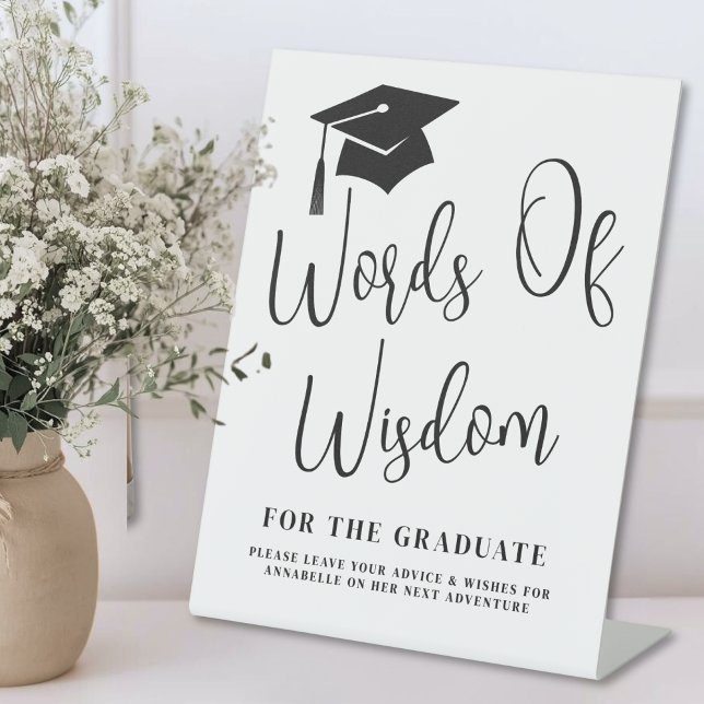 Expositor En L Words Of Wisdom Graduation Sign (Words Of Wisdom Graduation Sign)