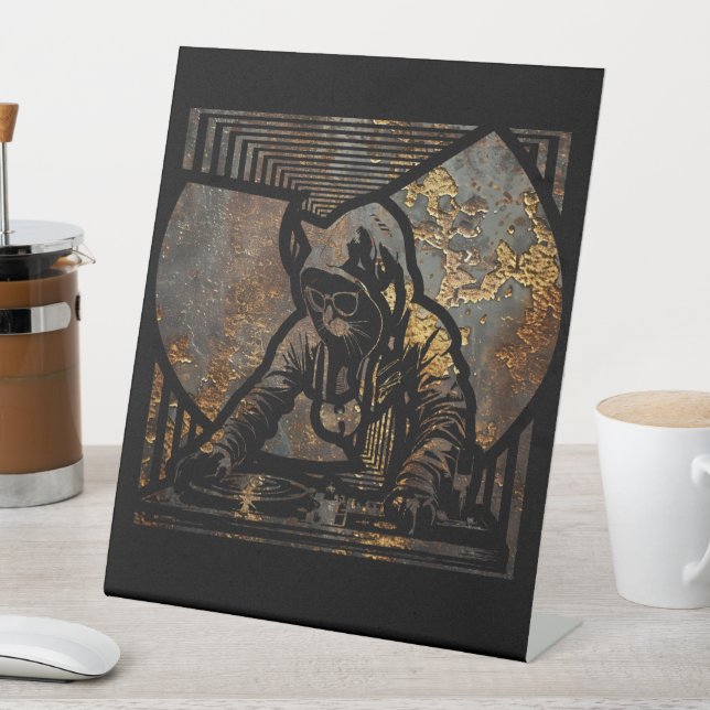 Expositor En L Wutang Cat DJ Style (In Situ)