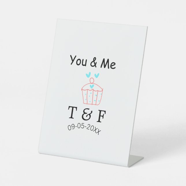 Expositor En L You and me love cup cake red valentine's day name  (Anverso)