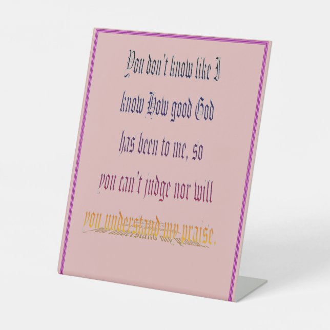 Expositor En L You Dont Know - Pink (Anverso)