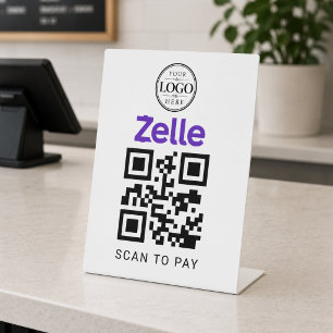 Expositor En L Zelle Scan para Pagar Pantalla de Exhibición de So