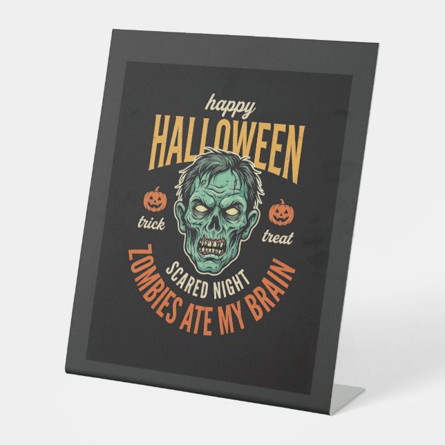 Expositor En L Zombies de Halloween se comieron mi cerebro (Anverso)