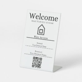 Expositor En L Zona Wifi Minimalista Simple Blanca y Beige Elegan