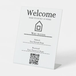 Expositor En L Zona Wifi Minimalista Simple Blanca y Beige Elegan