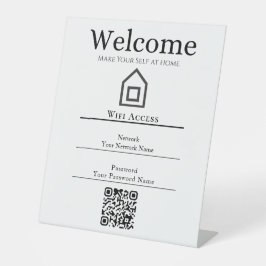 Expositor En L Zona Wifi Minimalista Simple Blanco y Beige Elegan