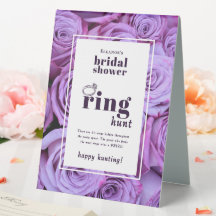 Anillo con foto Rosa púrpura caza juego de ducha d