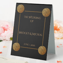 Boda de remolino de nudo celta triple