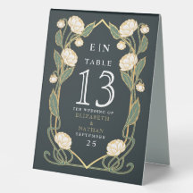 Boda floral Art Nouveau de peonía blanca elegante
