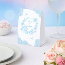 Boda floral azul romántico