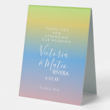 Boda rosa azul amarillo anaranjado Ombre