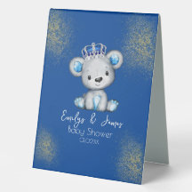 Cute Oso Azul Real Niño Baño de Bebé