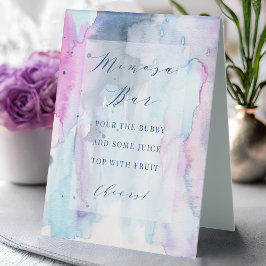 Expositor Triangular Dreamy Spring Bridal Shower Mimosa Bar Table Sign 