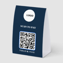 Escanear para pagar código QR cartel de mesa