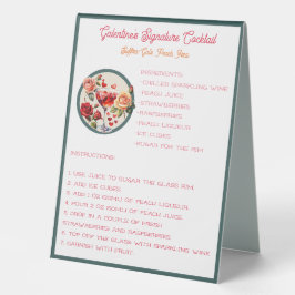 Expositor Triangular Galentine's Day Peach Fizz Signature Cocktail