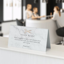 Marble Scissors Hair Salon Covid Safety Breakroom