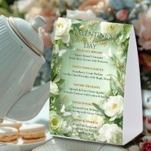 Menú de la Fiesta de Té de Galentines del Jardín d
