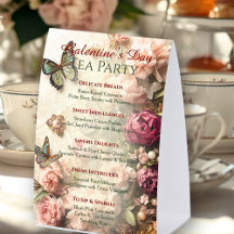 Menú de la Fiesta de Té de Galentines del Jardín d