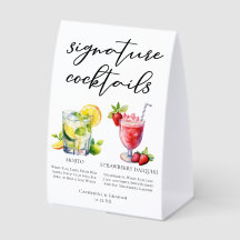 Mojito Strawberry Daiquiri Signature Cocktail Menu