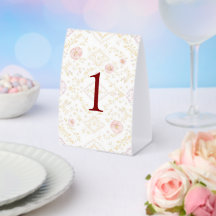 Número de mesa elegante para boda
