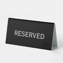 Reservado, 6" X 3"