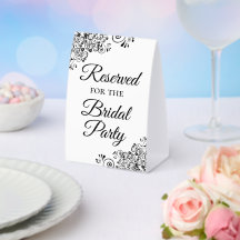 Reservado para la fiesta nupcial simple elegante