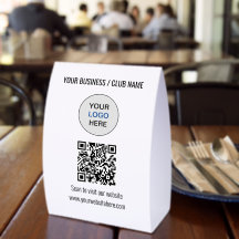 Simple sitio web logotipo código QR papel mesa Ten