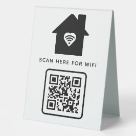 Expositor Triangular Wifi QR Code Scan para conectar autoadhesivo