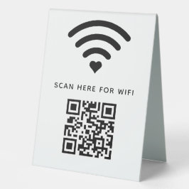 Expositor Triangular Wifi QR Code Scan para conectar autoadhesivo