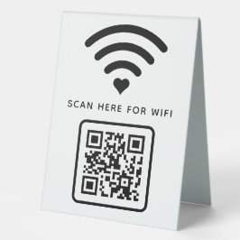 Expositor Triangular Wifi QR Code Scan para conectar autoadhesivo