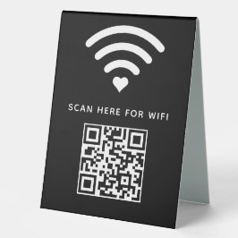Expositor Triangular Wifi QR Code Scan para conectar autoadhesivo