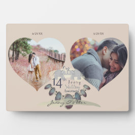 Expositora 14° Aniversario Boda 2 Fotos Placa de los corazone