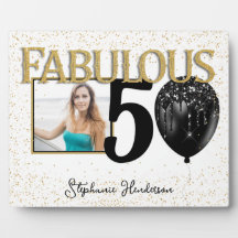 50 y fabulosa placa de fotografía de Black Gold Gl
