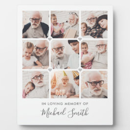 Expositora 9-Foto Placa de Mesa de Recuerdo Personalizada con