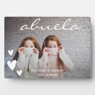 Expositora Abuela te amamos placa fotográfica personalizada