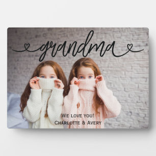 Expositora Abuela: Te queremos, placa fotográfica personaliza