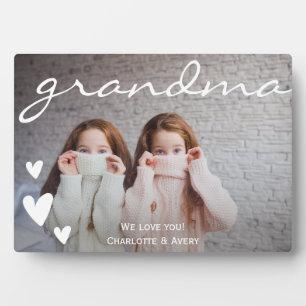 Expositora Abuela: Te queremos, placa fotográfica personaliza