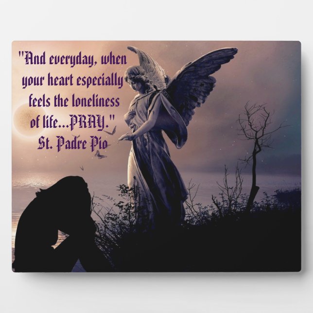 Expositora Ángel con placa de tabletas humanas con caballete (Frente)